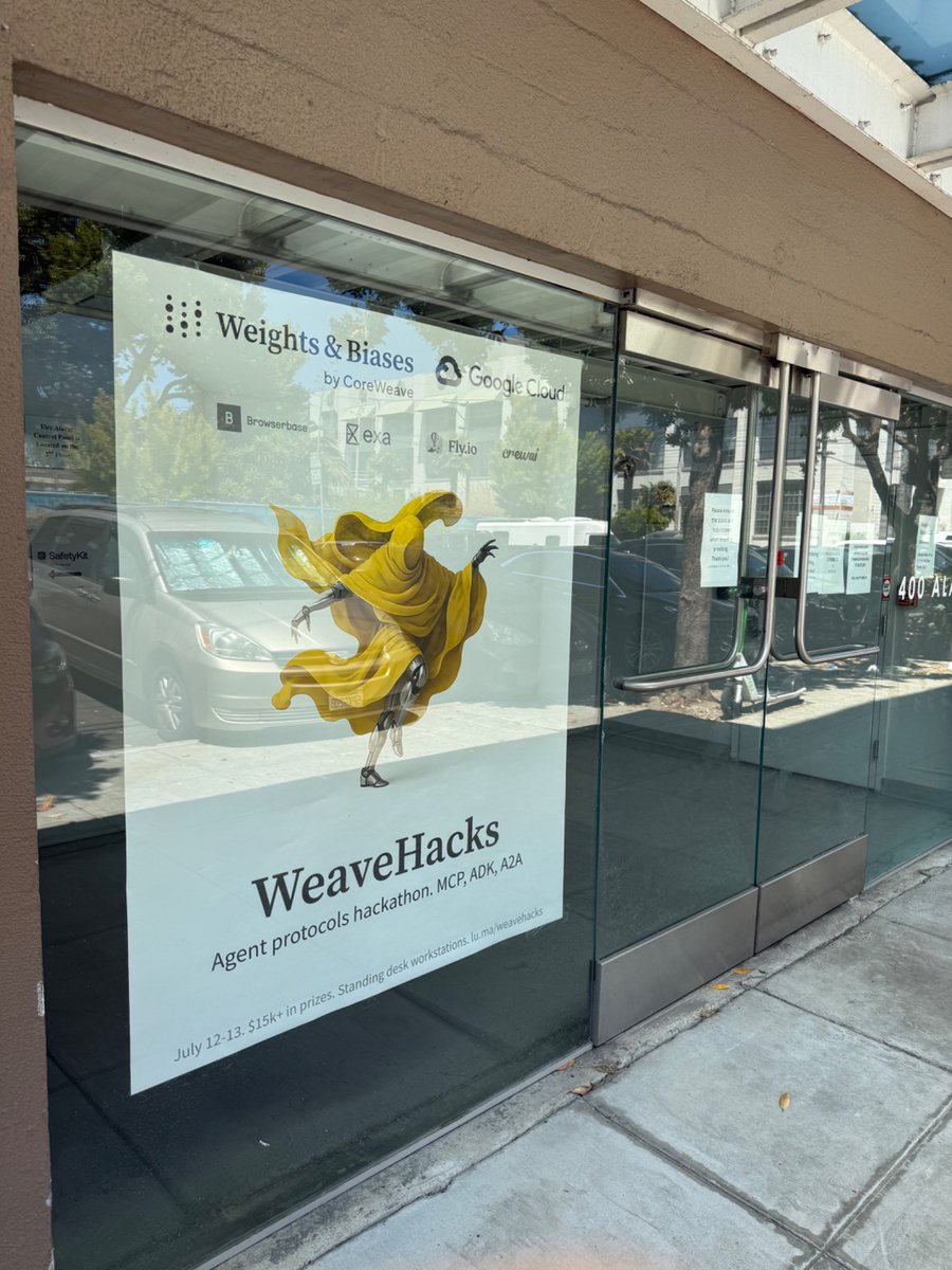 sammakesthings's tweet image. WeaveHacks in 4 days! Itβs gonna be our best hackathon yet. Also look at this poster
@weave_wb is ready (plus weβre gonna have some inference credits for you)