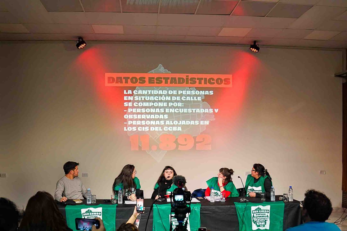 📣CONFERENCIA DE PRENSA DEL
TERCER CENSO POPULAR DE
PERSONAS EN SITUACIÓN DE CALLE EN CABA

Los resultados preliminares confirman que la cantidad de personas en situación de calle sigue aumentando y el Estado
responde con abandono y violencia.
La calle no es un lugar para vivir