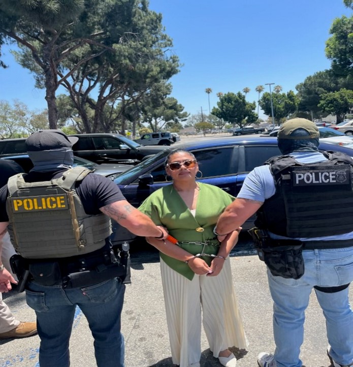 HSILosAngeles's tweet image. 🚨HSI Los Angeles, and partners, arrested Sayda Mariela Ayala-Pinto, an illegal alien and DACA applicant, on July 3 in Pomona, CA. She's charged with felony fraud and embezzlement involving millions. Her DACA request was denied due to her criminal activity.