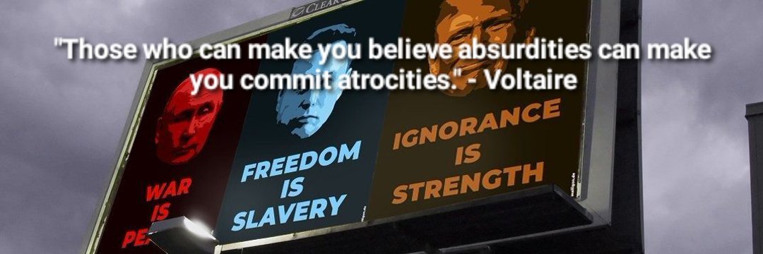 "Those who can make you believe absurdities can make you commit atrocities." - Voltaire.