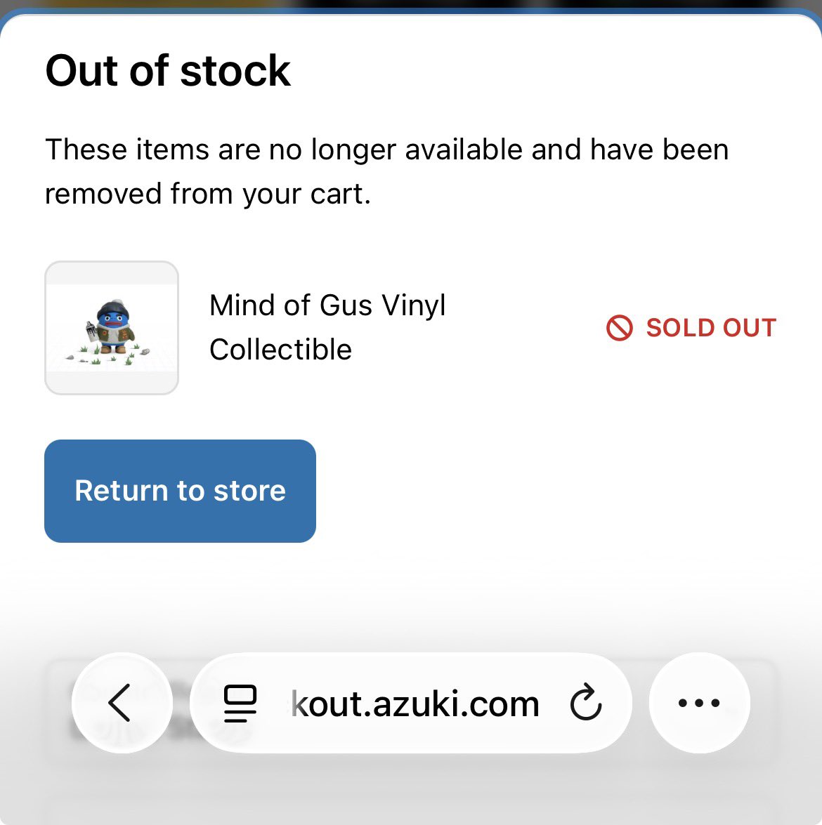 Okay Gus is sold out. 

Again. 

Probably for good this time?

Who knows?