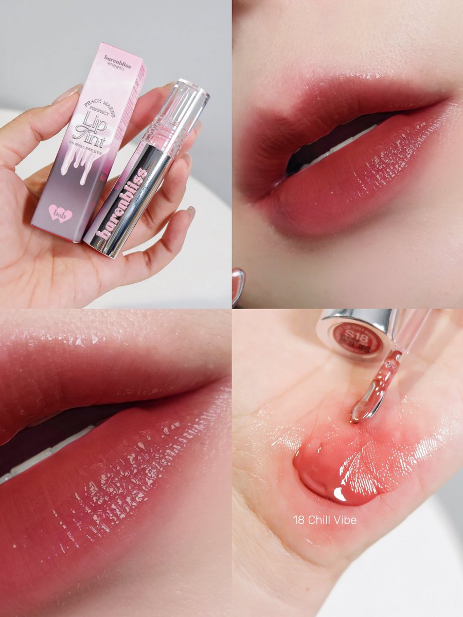 bnb 18 chill vibe สวยอ่ะเธออออ 😍✨️🤌🏻 ลิปทิ้นท์หัวเหล็กทาง่าย โค้งรับรูปปาก ได้ฟิลเย็นๆ ตอนทา ความฉ่ำ 10/10 ไม่หักเลย  ชุ่มชื้นมาก ฉ่ำมาก แต่ไม่หนักปากเลย มีบำรุงด้วย #bnb #barenbliss