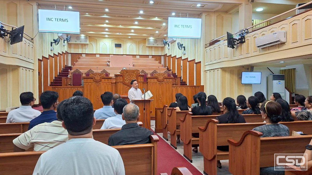 CFO_CSD's tweet image. CENTRAL - Brethren from the Local Congregation of Tandang Sora conducted a Sign Language Seminar to promote inclusive communication, raise awareness of the needs of the Deaf, and help their fellow Deaf brethren strengthen their faith.