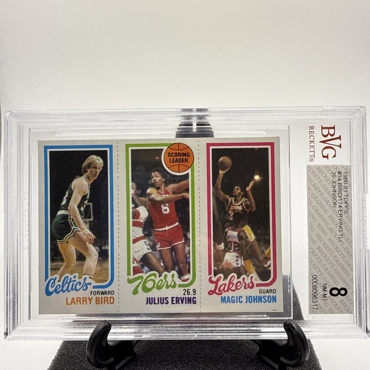 Ryan59860418's tweet image. Check out 1980-81 Topps #34 Bird/ #174 Erving/ #39 Johnson Graded  BVG 8 NM-MT ebay.us/m/xBrcMP #eBay via @eBay
@SportsCardInv @SCCTradingCards @SlabStox