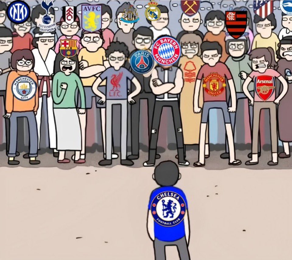 This is how it feels like on social media at the moment!!! Chelsea fans v everyone who wants us to lose!!!