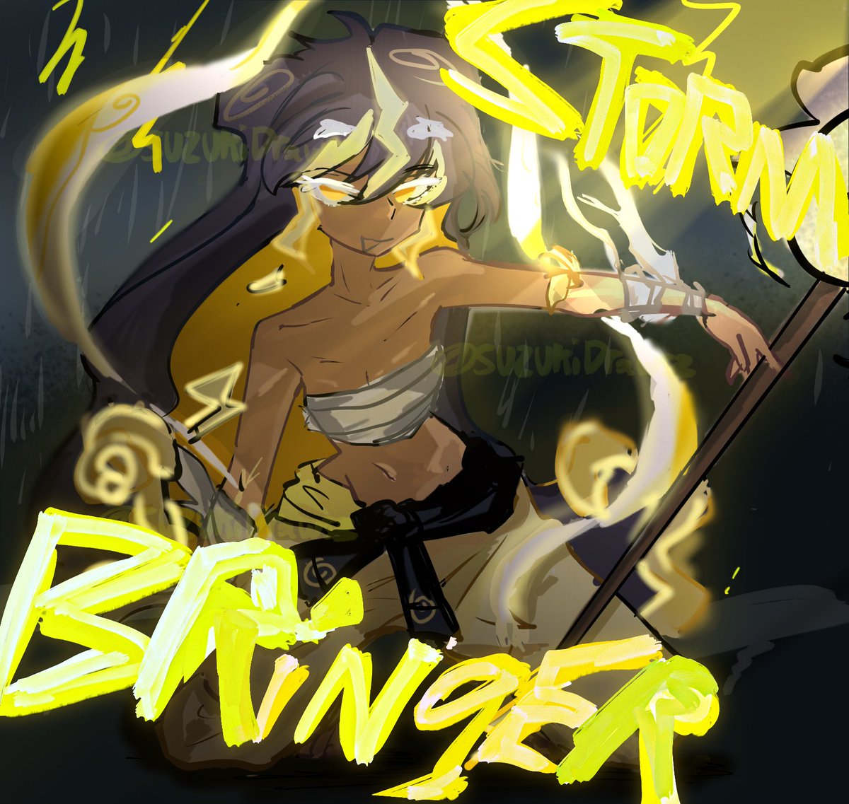 SuzuisF's tweet image. Stormbringer oh how i love your design #CRK  #crkfanart #StormbringerCookie #art #artwork #fanart