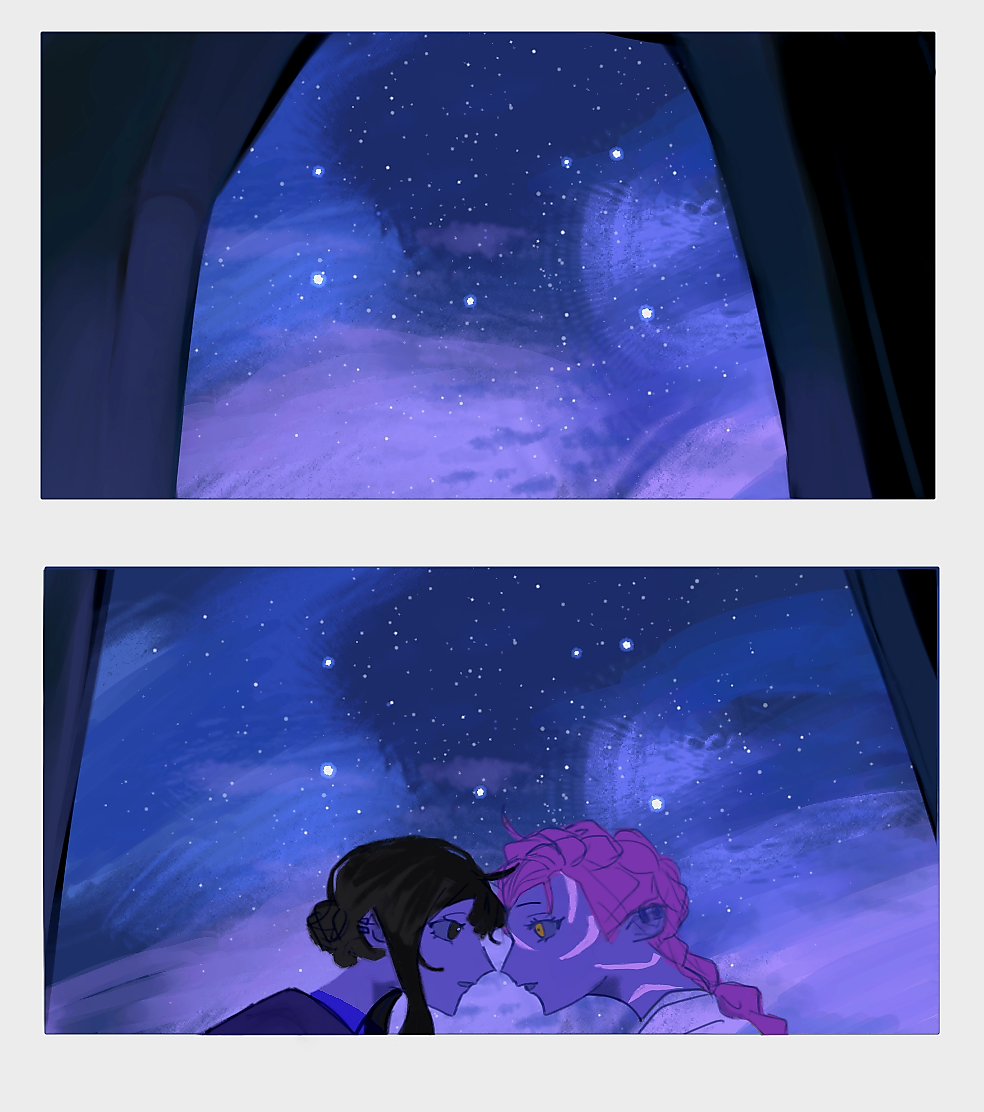 Bergamot099's tweet image. "has anyone told you how pretty they are?"
-au where Zoey finds out Rumi's secret and decides to help her keep it for the time being... #zoerumi #KPOPDEMONHUNTERS