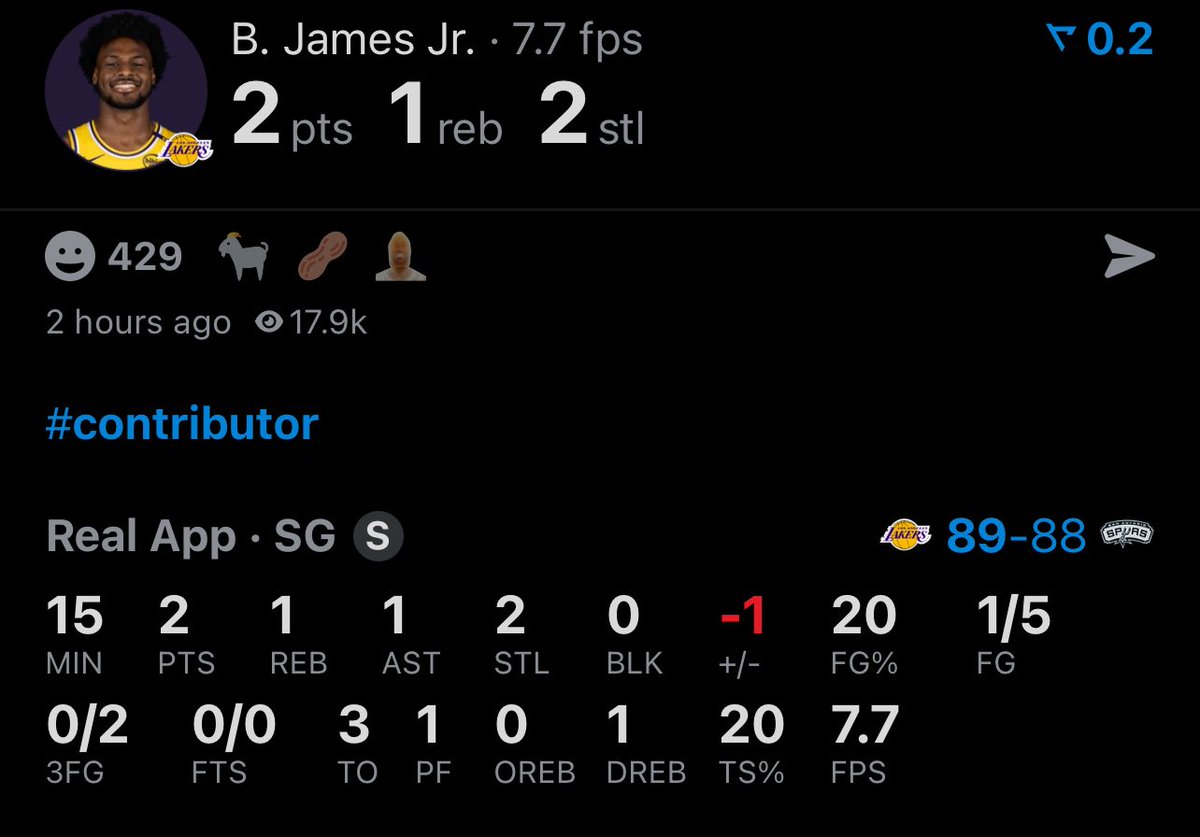lapaluvsu's tweet image. It&apos;s alright, Bronny just bounce back next game. Everyone has an off game