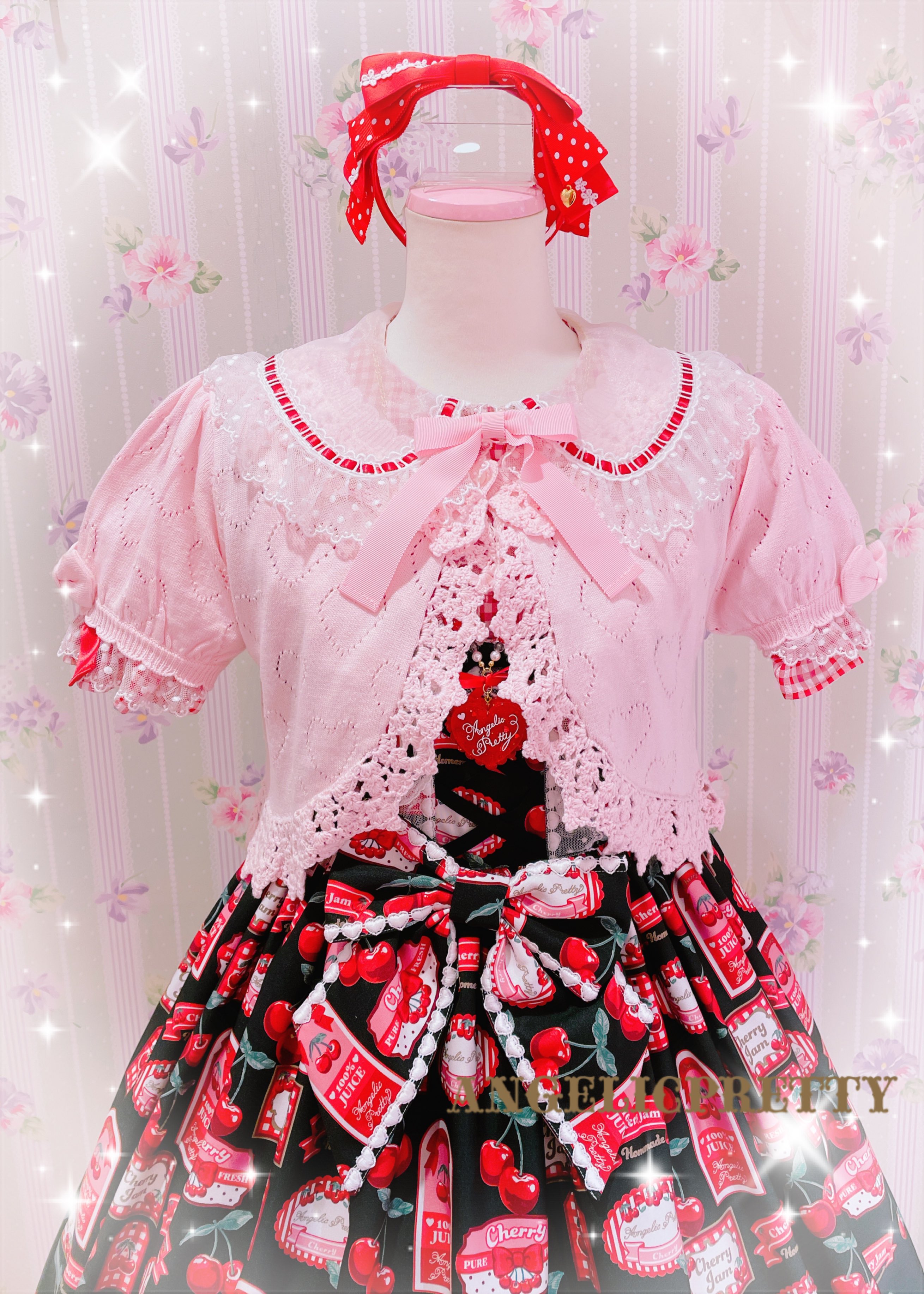 Angelic pretty Cherry Jam Label ワンピース　白 Angelic pretty Cherry Jam Label ワンピース 白 - メルカリ