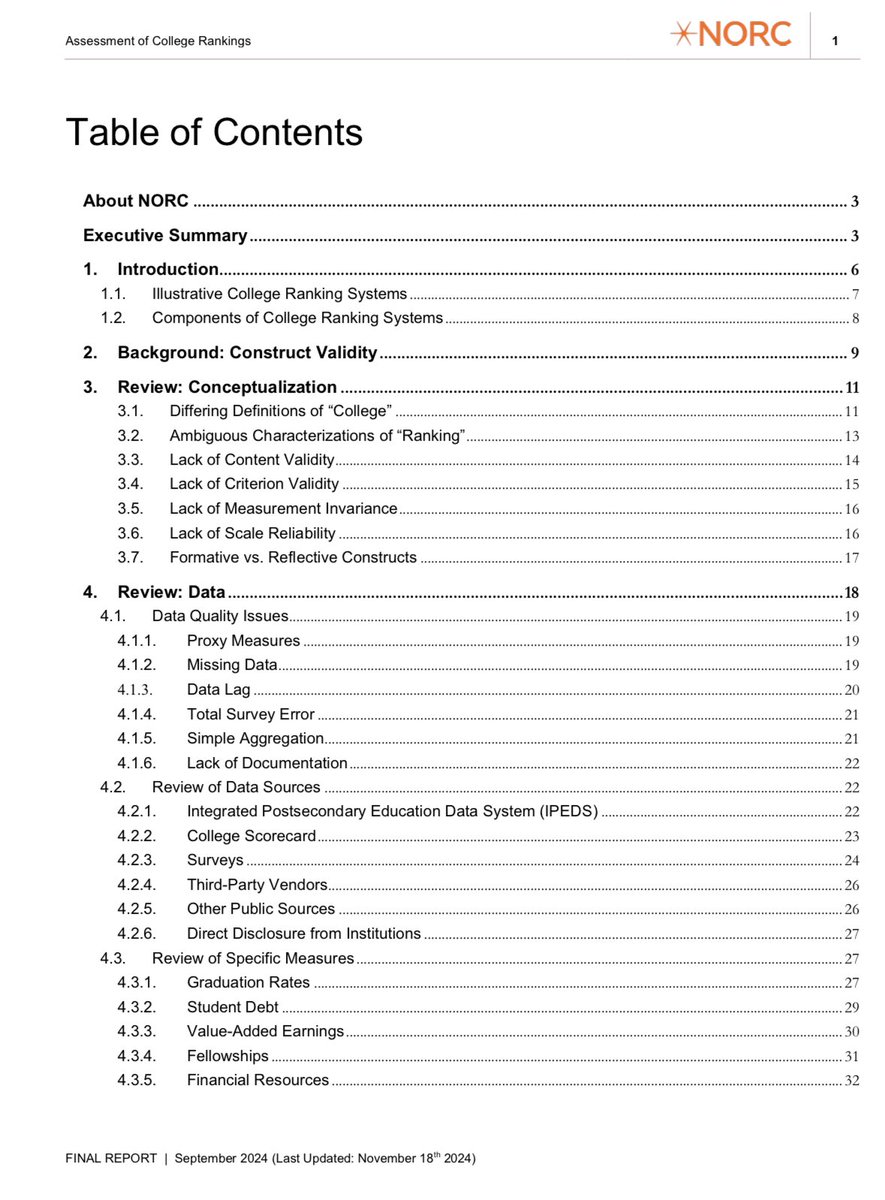 This is one of the best overviews I’ve seen on the many college rankings publications that exist today.

For those interested, definitely worth a read. 

👉 norc.org/content/dam/no…