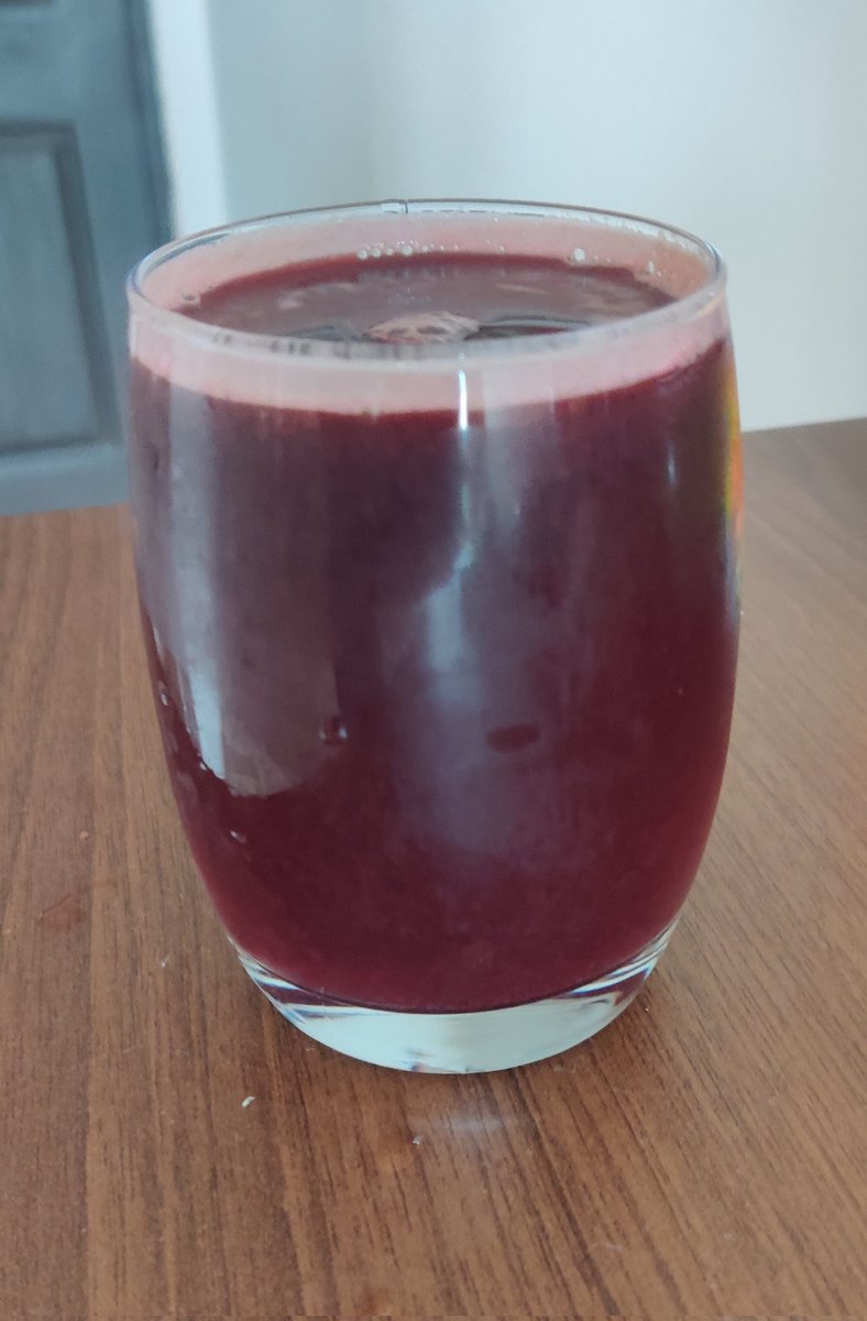 Beatroot probiotic drink. 
Homemade and Hand brewed by me.

I heard that it's good for your gut health.