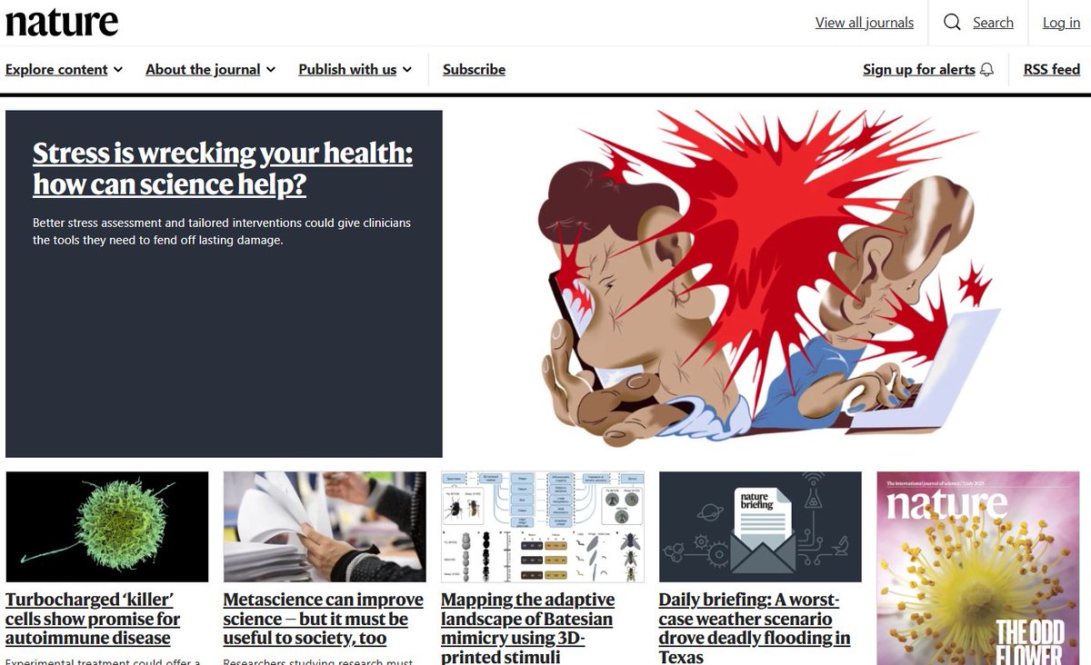 Big day today—we're the lead article at <a href="/Nature/">nature</a>. Read all about how we're mapping the psychobiological pathways linking #stress &amp; #health, how we're developing new treatments for stress-related disorders, and what motivated us to do this work. Online at nature.com.