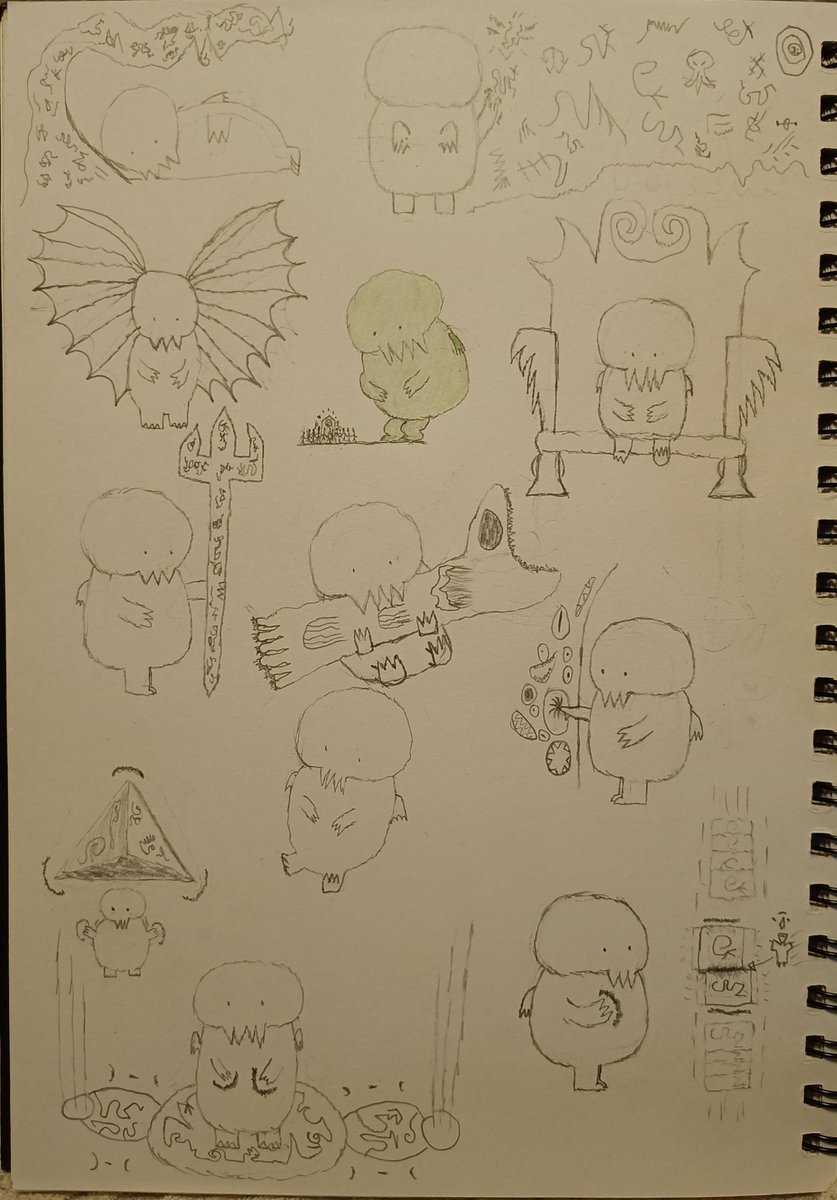 TCDrawing's tweet image. Cthulhu doodles #Cthulhu