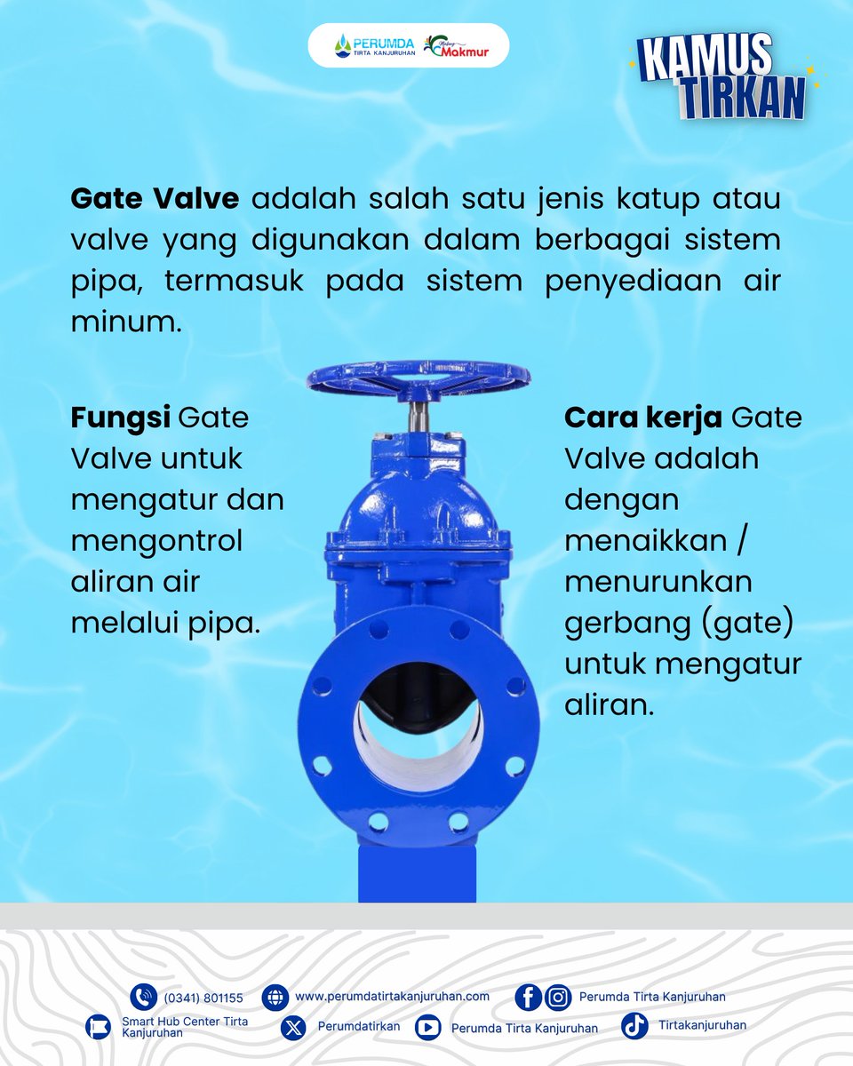 Sekilas tentang Gate Valve! komponen penting dalam sistem perpipaan 💧Pahami cara kerjanya di #KamusTirkan 📖

#PerumdaTirtaKanjuruhan #KamusTirkan #GateValve #AliranAir