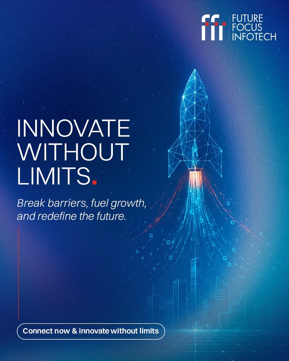 FocusInfotech's tweet photo. At Future Focus Infotech, we believe that the future is driven by limitless innovation. We don't just provide solutions; we empower businesses to scale smarter, create faster, and achieve more through technology that evolves with them.
#Innovation #FutureFocusInfotech https://t.co/S72kyWu1ej