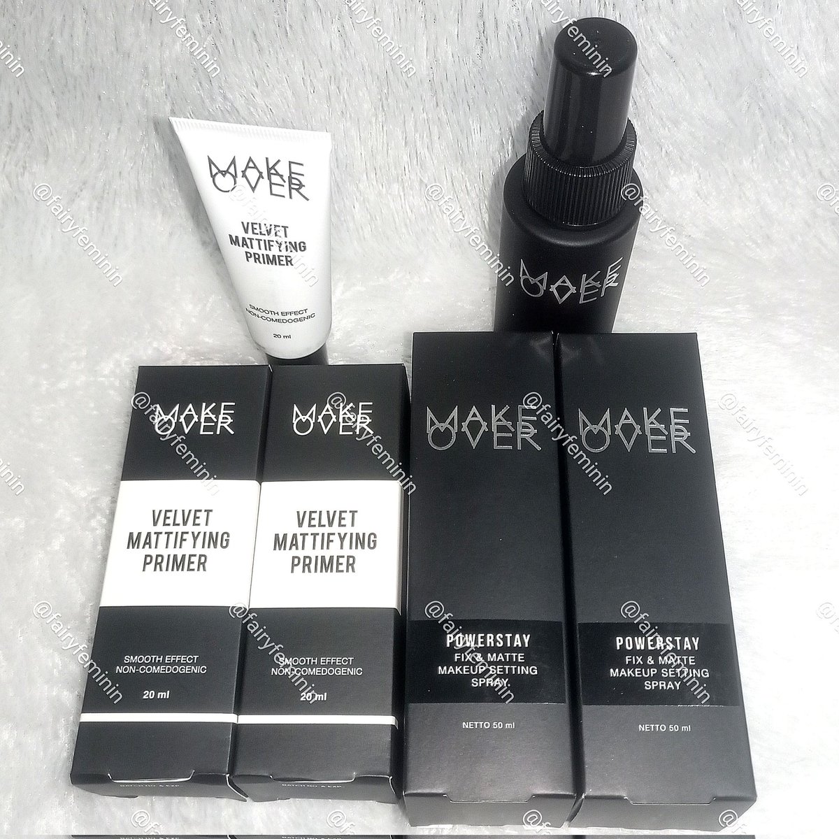 FairyFeminin's tweet photo. - MAKE OVER Velvet Mattifying Primer 65K
- MAKE OVER Powerstay Fix &amp; Matte Setting Spray 75K

Harga Inc Adm 8%🍊
Dom Yogyakarta Jogja
t. makeover makeup sell jual wts tawarin new sealed https://t.co/9VyaDc2qGp