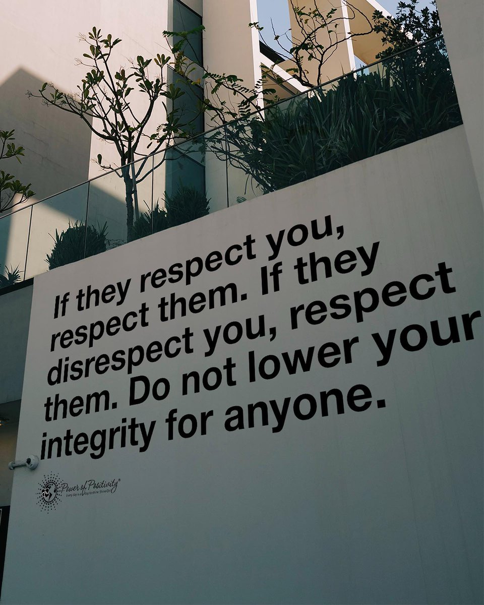 Do not lower your integrity for anyone... 🌸✨