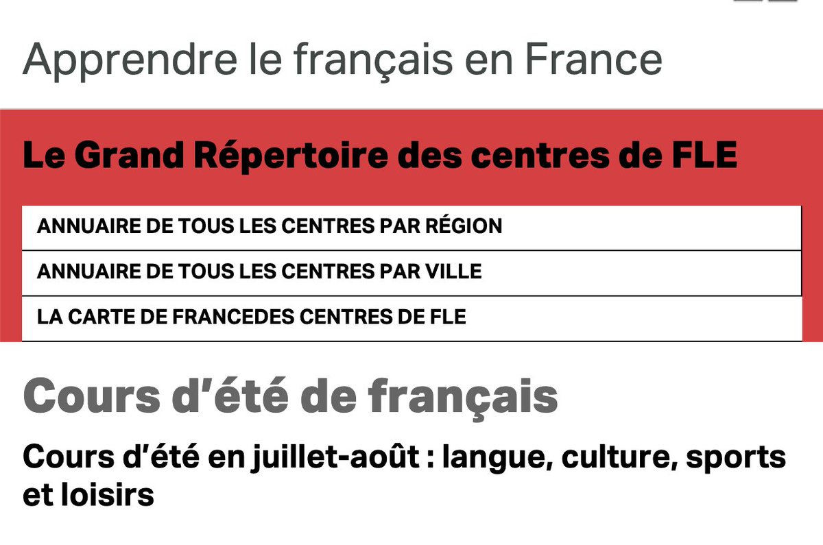 ÉTÉ 2025
Les centres de FLE en #France
🇫🇷 fle.fr/Centres-de-FLE…