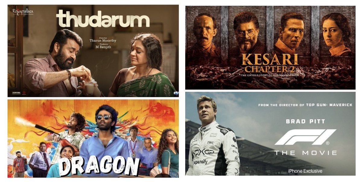 Christopher Kanagaraj (@chrissuccess) on Twitter photo My Favourite Films in First Half of 2025:🍿
Tamil:
#Dragon 
#Perusu
#TouristFamily
#KadhalikkaNeramillai 
#KadhalEnbathuPodhuUdamai 
Malayalam:
#Thudarum 
#PonMan 
#Ronth
#NarayaneenteMoonnanmakkal 
#Rekhachithram 
#Maranamass
Hindi:
#KesariChapter2 
#LogOut 
#Stolen My Favourite Films in First Half of 2025:🍿
Tamil:
#Dragon 
#Perusu
#TouristFamily
#KadhalikkaNeramillai 
#KadhalEnbathuPodhuUdamai 
Malayalam:
#Thudarum 
#PonMan 
#Ronth
#NarayaneenteMoonnanmakkal 
#Rekhachithram 
#Maranamass
Hindi:
#KesariChapter2 
#LogOut 
#Stolen