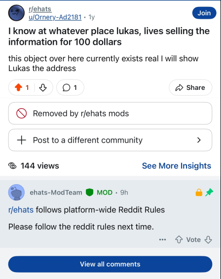 TheLittleSpatch's tweet image. post got removed... ill lower the price to 99 dollars