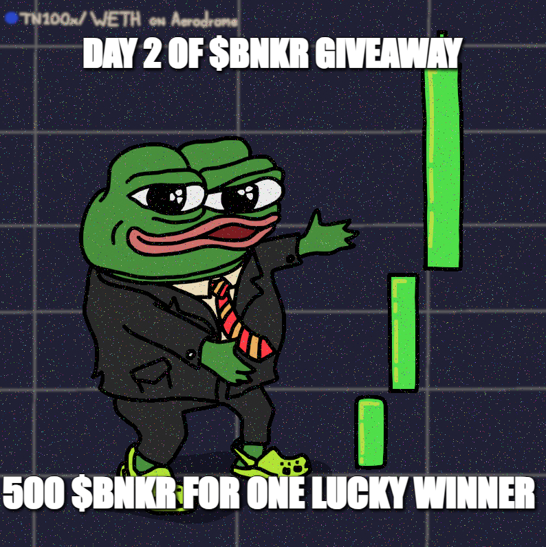 0xtheleroi's tweet image. Daily give away of 500 $BNKR !
We are going to share 500 $BNKR with one lucky winner!
you must:
- follow me
- like , recast and comment
- at least have a 200 followers in X
jump in everyone ❤️
last winner : @yakaliga90