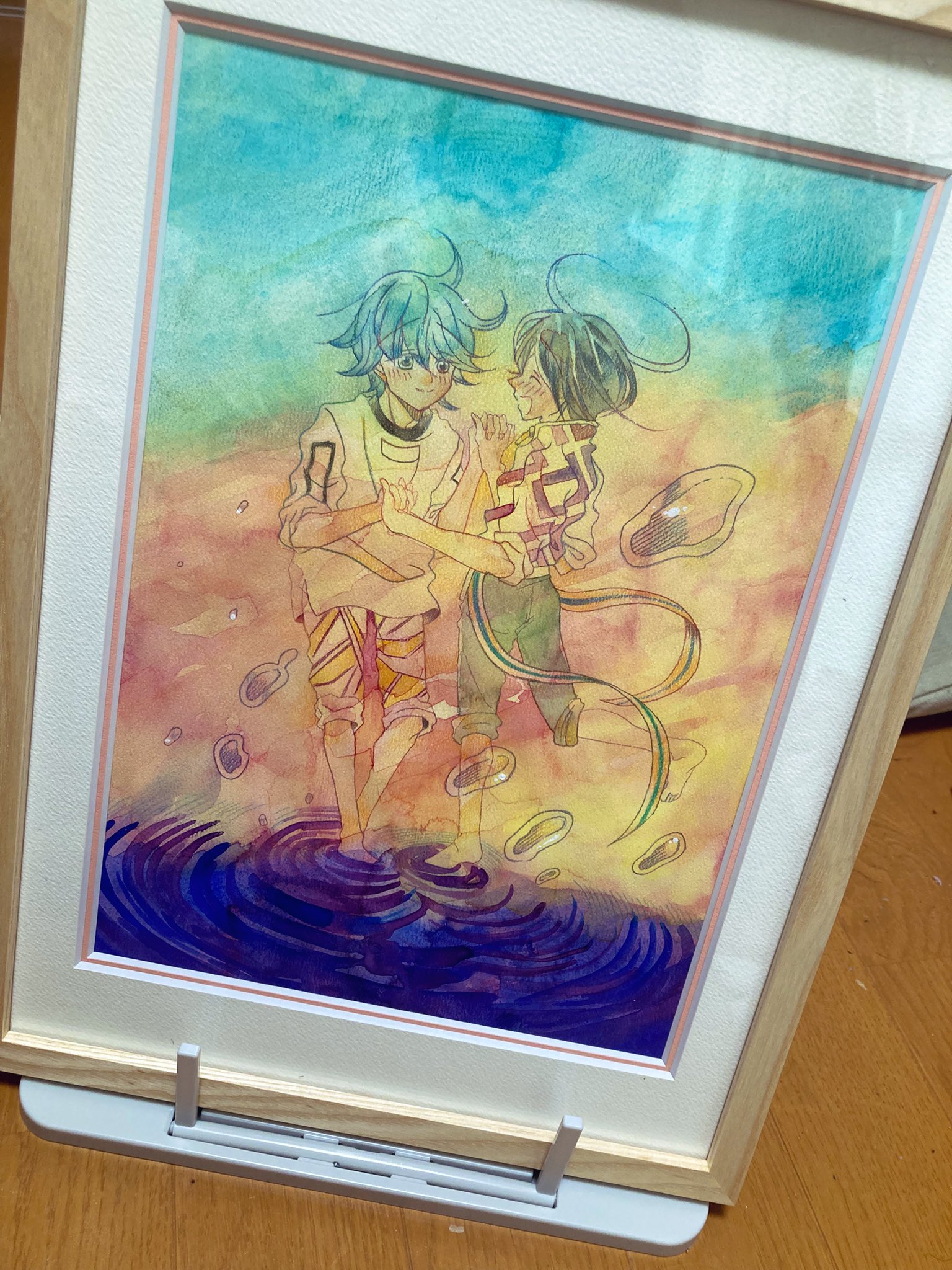 水彩画 原画 華 原画 月華 Ⅰ 水彩画 | 幸せの水彩画 ヒーリングアート