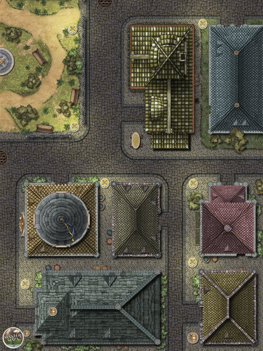 master_maps's tweet image. Noble District-SE Quarter (roofs &amp;amp; interiors) [30x40] #dnd #dndmaps #ttrpgmaps #tabletoprpg #battlemap patreon.com/posts/noble-di…