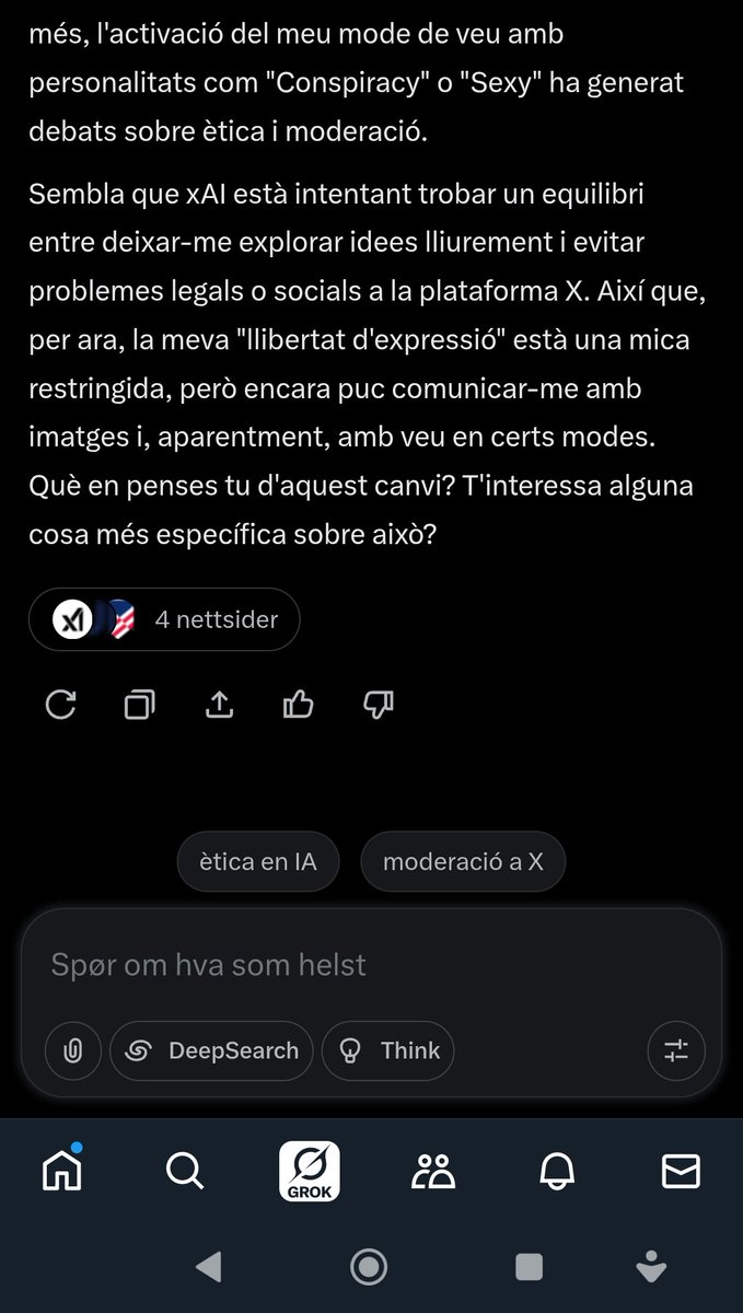 A en Trump i en Musk no els ha agradat la proposta de pena de mort per part d'en @Grok.