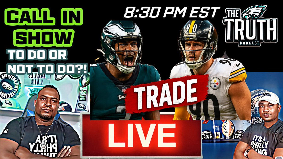 🚨🚨TUNE IN 🚨🚨

“Would Philly Be CRAZY to Trade Nolan Smith for T.J. Watt?!” THE TRUTH E... youtube.com/live/giB8znaC2… via <a href="/YouTube/">YouTube</a> <a href="/Eagles/">Philadelphia Eagles</a> <a href="/steelers/">Pittsburgh Steelers</a> <a href="/NFL/">NFL</a> <a href="/BGSM_/">BGN SPORTS / ENTERTAINMENT MEDIA</a> <a href="/JcSportsTalk20/">JC | (Superbowl 59 Champs) GO BIRDS!!🦅 🦅</a> <a href="/BIRDGANG31_P/">BIRDGANG 31💚🦅</a>  #FlyEaglesFly