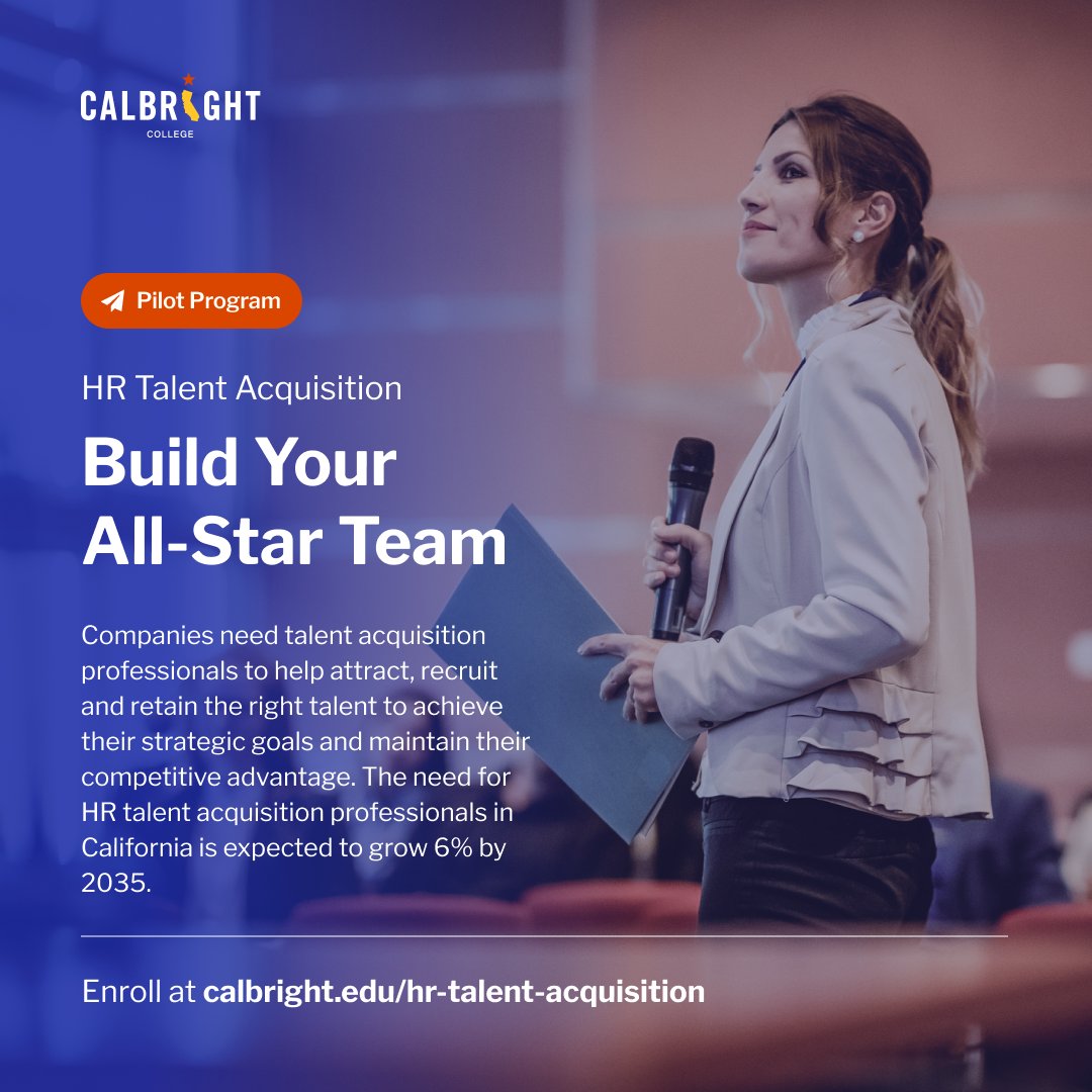 Our HR Talent Acquisition pilot program is almost full! Gain hands-on experience in equity-centered design thinking, recruitment strategy, budgeting, and more. Space is limited, so enroll now: calbrig.ht/4eEG4gU