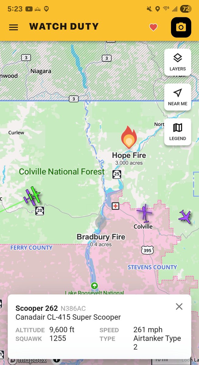 Borrowed7Time's tweet image. CL-415 x2 will now operated at the #HopeFire 

N386AC Scooper 262
N385AC Scooper 263