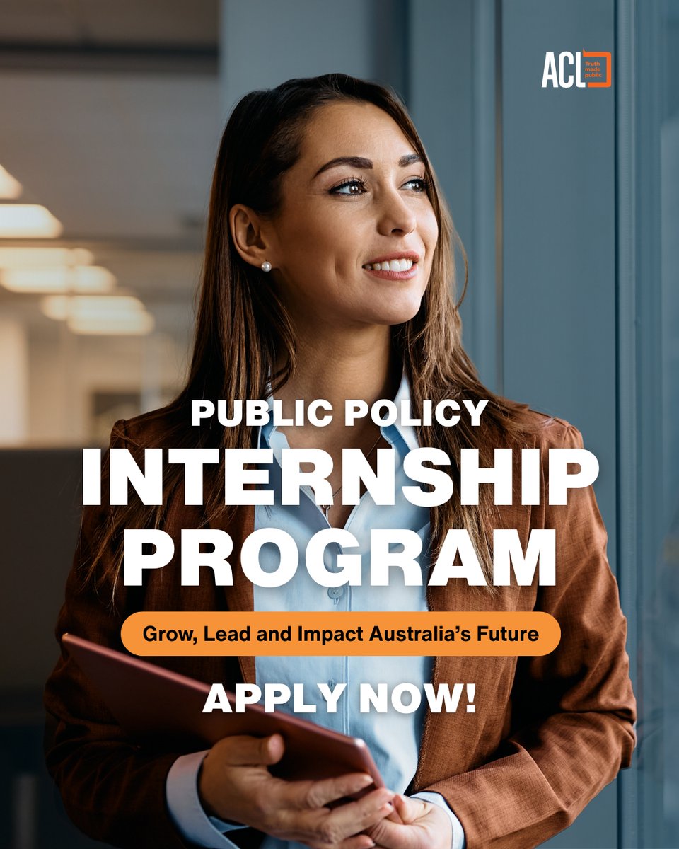 ACLobby's tweet image. 📣 Applications now open for the ACL Public Policy Internship Program!
Are you a Christian university student or recent graduate with a passion for public truth and cultural change? Over 12 weeks, you’ll be immersed in real policy work—drafting submissions, shaping media…