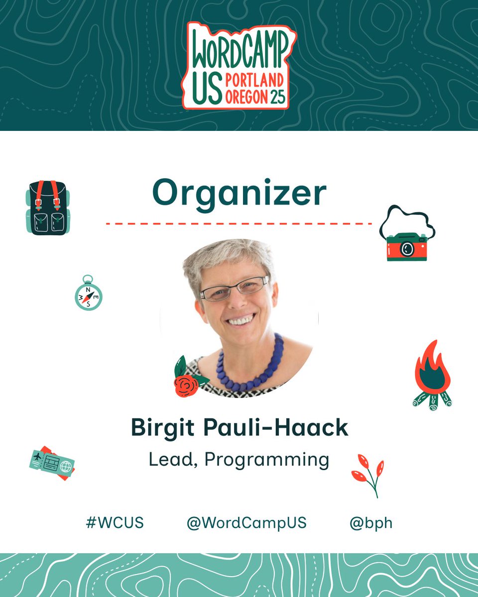 WordCamp US 2024 (#WCUS) (@wordcampus) on Twitter photo Meet Birgit Pauli-Haack <a href="/bph/">Birgit Pauli-Haack (next #WCUS)</a> , part of the WordCamp US 2025 organization team.
us.wordcamp.org/2025/organizer…
#WCUS #WordCamp #WordPress Meet Birgit Pauli-Haack <a href="/bph/">Birgit Pauli-Haack (next #WCUS)</a> , part of the WordCamp US 2025 organization team.
us.wordcamp.org/2025/organizer…
#WCUS #WordCamp #WordPress