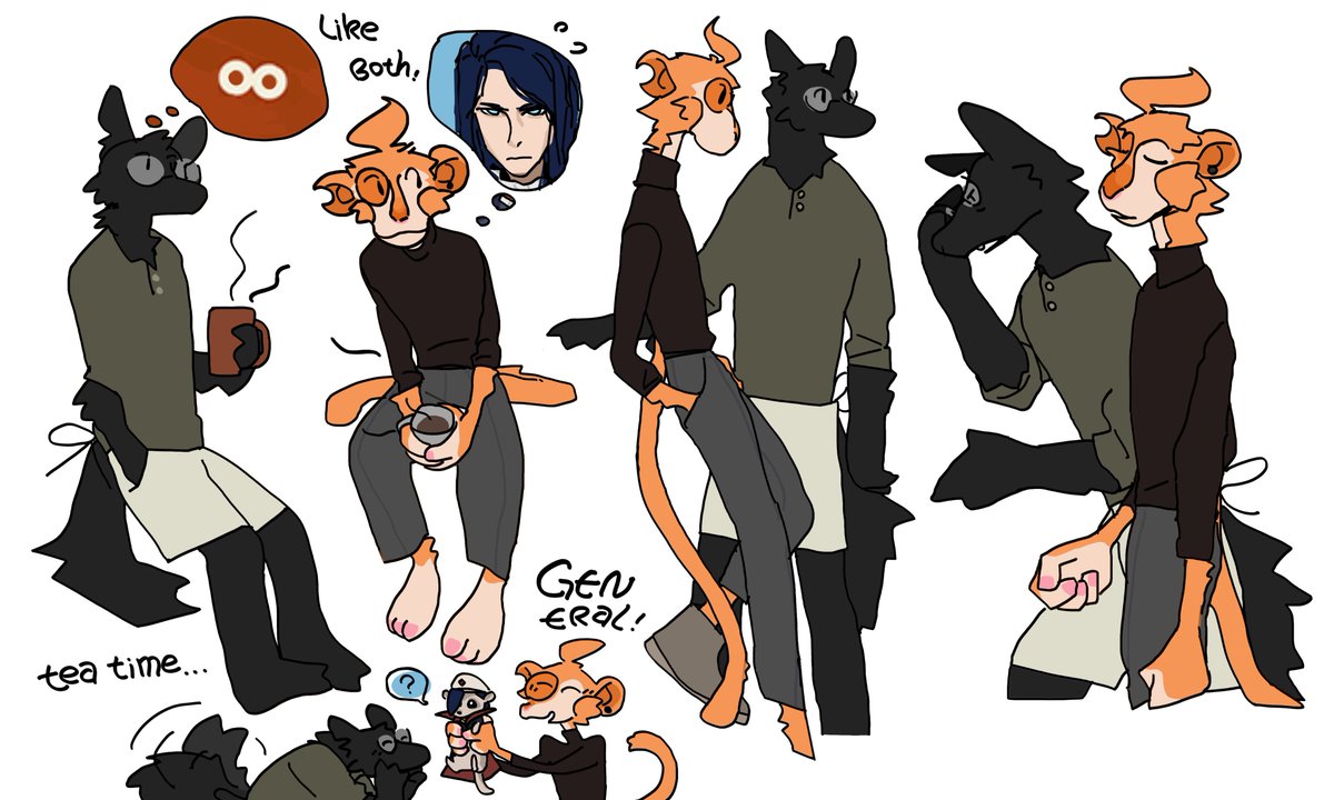 Icecube_Joey's tweet image. Some doodle about my friend and I(we both like caitlyn). And I designed a deathloop version for our fursonas(p2-3).