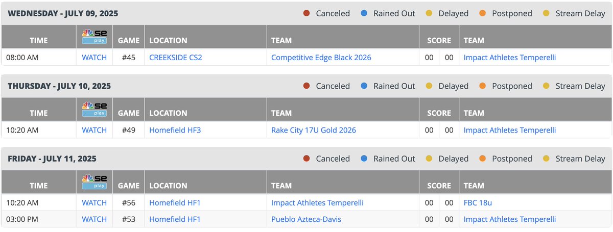 Impact Athletes KC (@impactathletekc) on Twitter photo 17U starting pitching rotation for KCPI:
Wednesday: 2026 <a href="/owen_bane/">Owen Bane</a>
Thursday: 2026 <a href="/OwenMcDaniel7/">Owen McDaniel</a>
Friday: 2026 <a href="/HPalmerbaseball/">Hunter Palmer</a> Game 1 and 2026 <a href="/MylesPalmer2310/">Myles Palmer</a> Game 2 17U starting pitching rotation for KCPI:
Wednesday: 2026 <a href="/owen_bane/">Owen Bane</a>
Thursday: 2026 <a href="/OwenMcDaniel7/">Owen McDaniel</a>
Friday: 2026 <a href="/HPalmerbaseball/">Hunter Palmer</a> Game 1 and 2026 <a href="/MylesPalmer2310/">Myles Palmer</a> Game 2