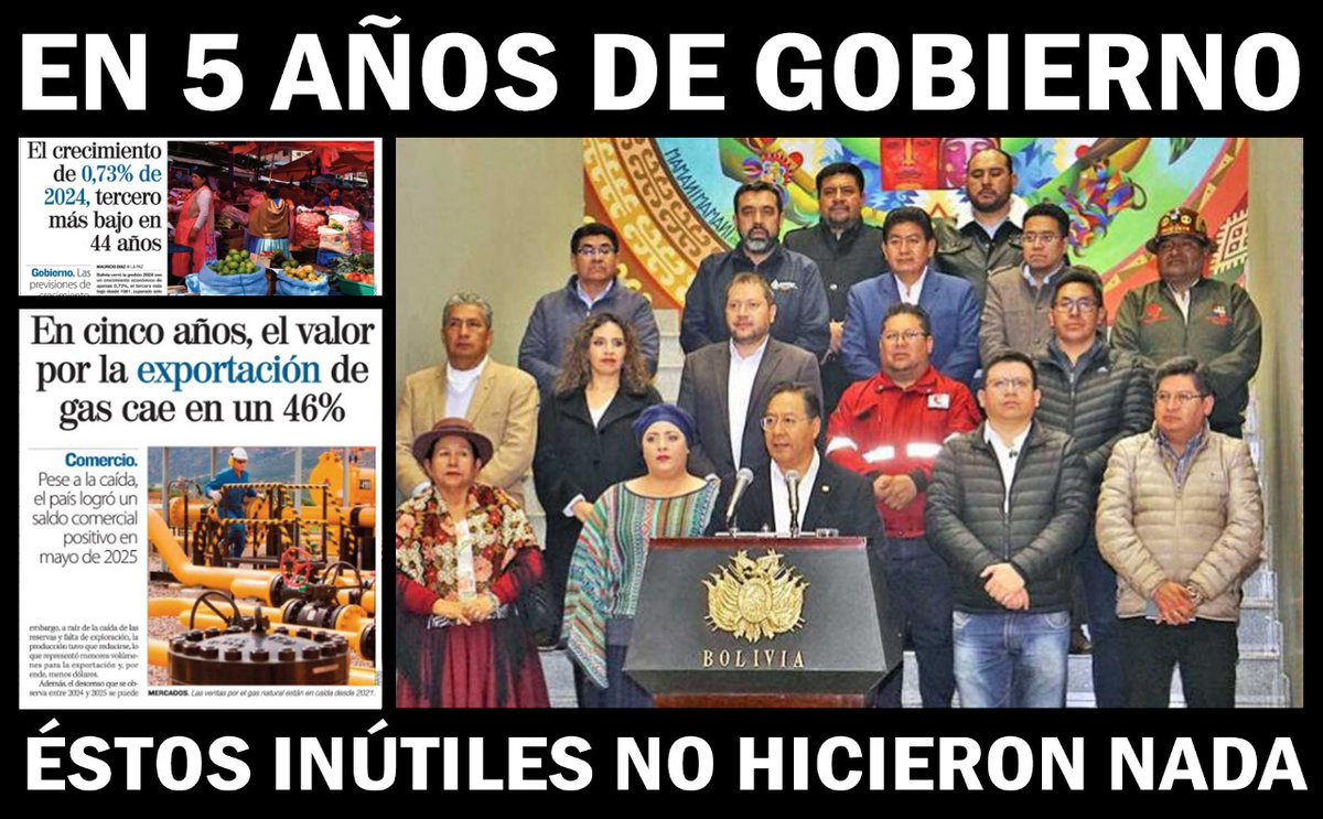 Resiliente2030's tweet photo. 5 años de gobierno y no hicieron nada. #EvoPueblo #evomorales #ErrorHistorico #evo2025
#luisarcetraidor
#evovuelve #bolivia #luisarce #lawfarebolivia #lawfare https://t.co/2PF7zCJ3jr