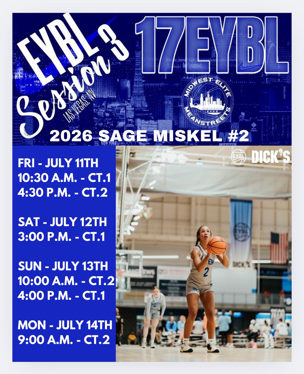 sage_miskel's tweet image. Excited for EYBL Session III in Las Vegas with @mwehoops_eybl !
@BAHoopsGirls @BTNScouting @PGHWisconsin @MHS_Girls_ @BradyJ_Peterson