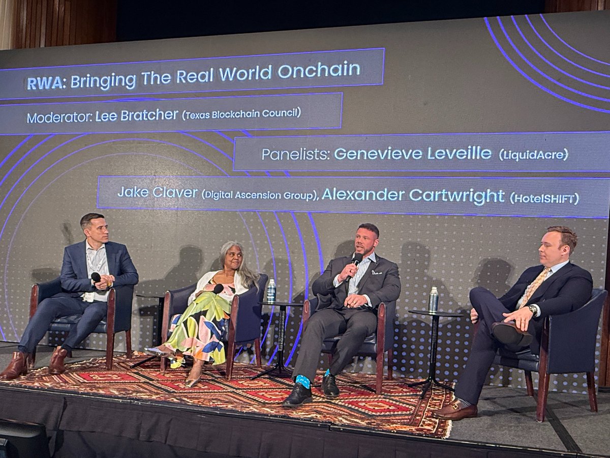 Jake Claver, QFOP (@beyond_broke) on Twitter photo It was great to have the opportunity to talk about the future of tokenization today at the US Strategy for AI & Crypto conference in Washginton DC. Thanks to <a href="/lee_bratcher/">Lee ₿ratcher</a> and the <a href="/TXblockchain_/">Texas Blockchain Council</a> for putting on such a great event. It was great to have the opportunity to talk about the future of tokenization today at the US Strategy for AI & Crypto conference in Washginton DC. Thanks to <a href="/lee_bratcher/">Lee ₿ratcher</a> and the <a href="/TXblockchain_/">Texas Blockchain Council</a> for putting on such a great event.