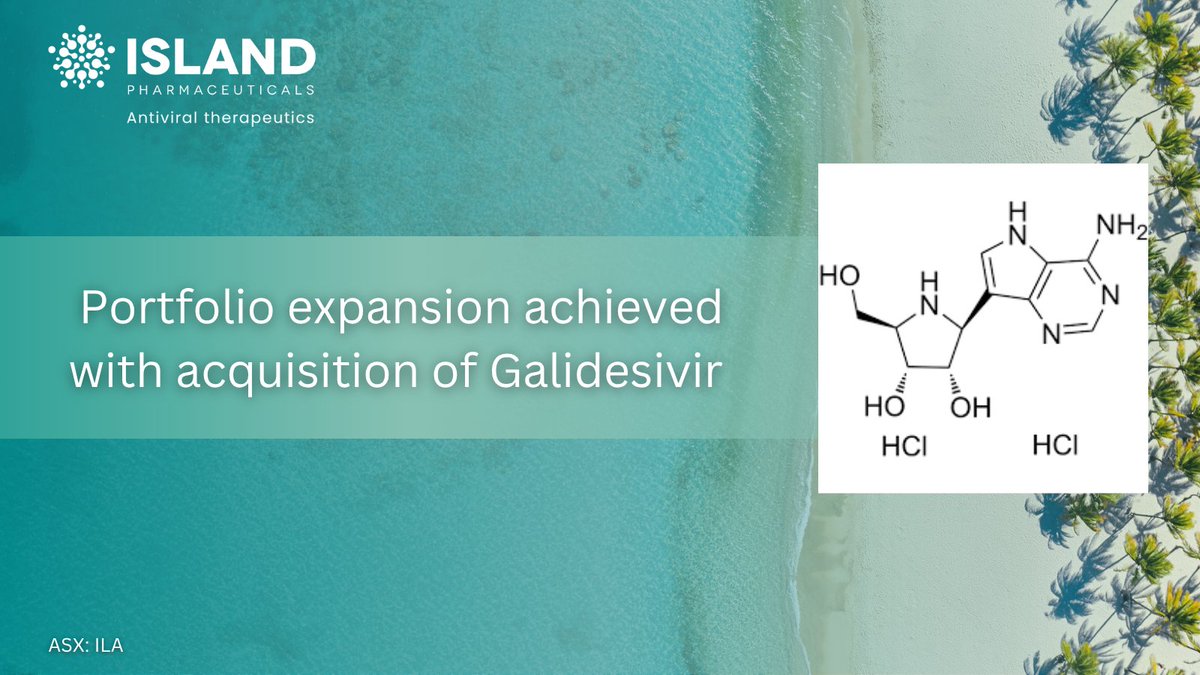 islandpharmaceuticals (@islandpharma) on Twitter photo 📢 Portfolio expanded with Galidesivir acquisition from <a href="/BioCrystPharma/">BioCryst Pharmaceuticals, Inc.</a> (NASDAQ: $BCRX).
🧬 Broad-acting antiviral with $70M+ US govt R&D backing.
🎯 Targeting Marburg; potential for FDA Animal Rule + PRV.
🔗 Webinar today 11:30am AEST: us02web.zoom.us/webinar/regist…
$ILA $ILA.ax #ASX 📢 Portfolio expanded with Galidesivir acquisition from <a href="/BioCrystPharma/">BioCryst Pharmaceuticals, Inc.</a> (NASDAQ: $BCRX).
🧬 Broad-acting antiviral with $70M+ US govt R&D backing.
🎯 Targeting Marburg; potential for FDA Animal Rule + PRV.
🔗 Webinar today 11:30am AEST: us02web.zoom.us/webinar/regist…
$ILA $ILA.ax #ASX