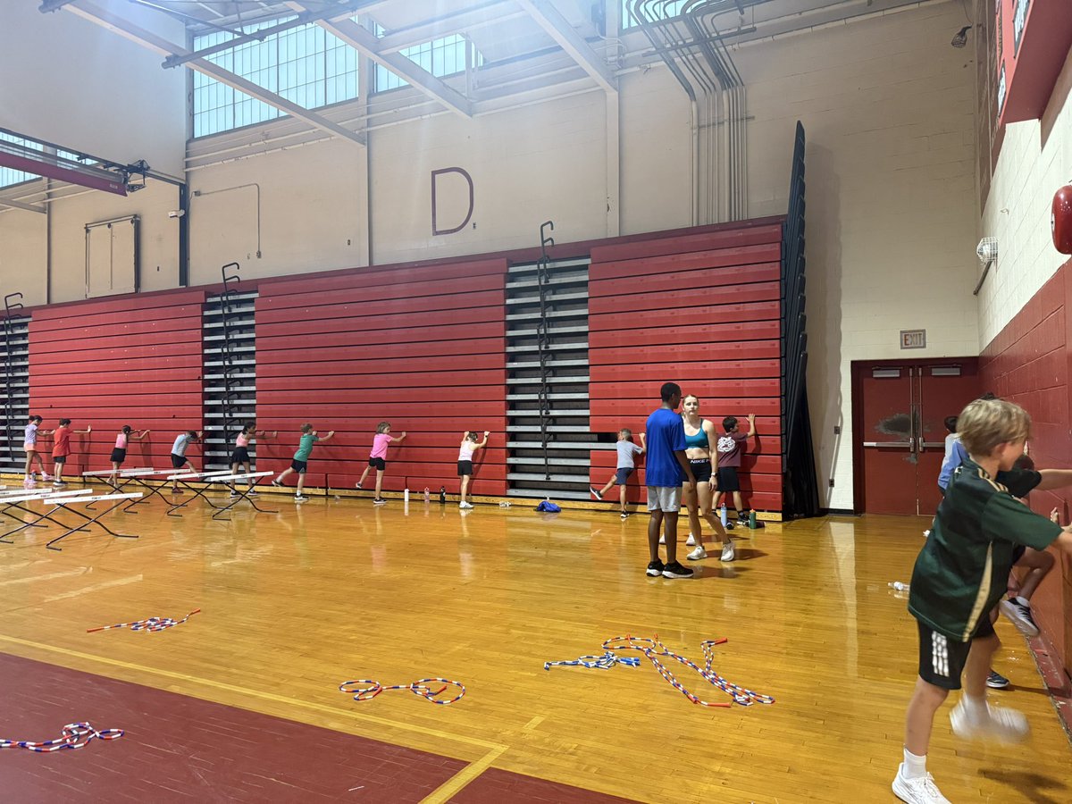 Day 2 of our Varsity E camp unfortunately had to be moved inside but the kids learned some great things from our coaches and athletes!!