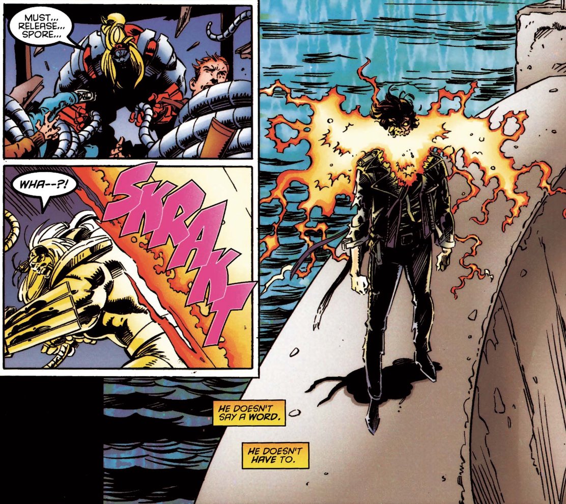 dailyjono's tweet photo. Chamber vs. Omega Red

Generation X (1994) #11 https://t.co/vyRykMHmj0