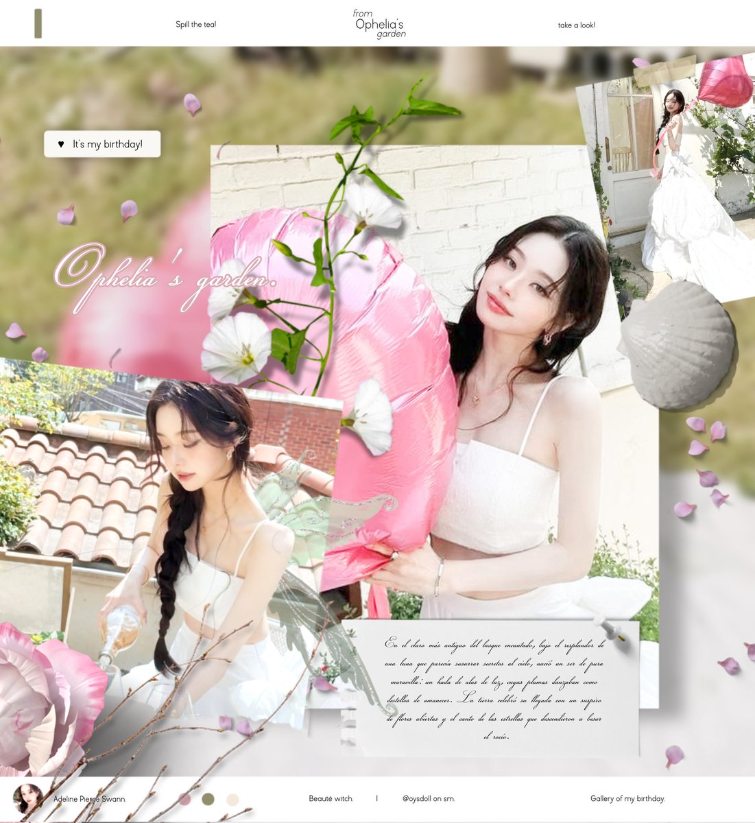 জন্মদিন  ⊰  A touch 𝑜𝒻 spells, #AdeBDay entre pastel de cerezas &amp; 𝑠𝑝𝑖𝑙𝑙 𝑡ℎ𝑒 𝑡𝑒𝑎 › a fairy — witchy special day,  𝓶𝓮   ʚଓ  #Spell𝑜𝒻𔓘flower ꮚelcome !  ✿