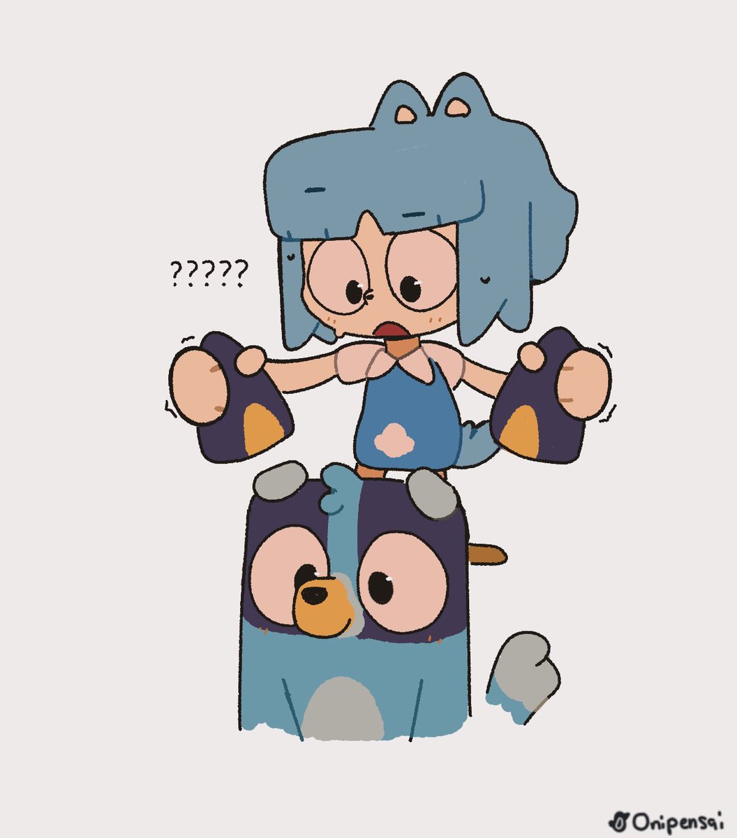 Onipensai's tweet image. No ears #blueytwt #bluey
