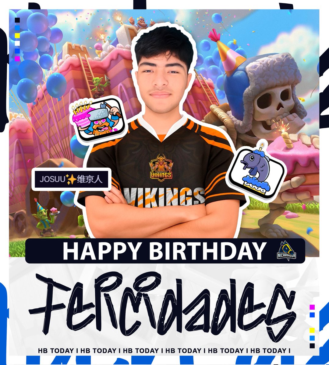 🎉 ¡Feliz cumpleaños! 🎂
Hoy celebramos la vida de uno de nuestros guerreros <a href="/A_JOSUU/">JOSUU✨维京人</a>.
Gracias por tu entrega, pasión y compromiso en cada partida.
¡Que este nuevo año venga cargado de victorias y logros dentro y fuera de la arena! 🇳🇮🔥

#FelizCumpleaños #LaAzulyBlancoCR