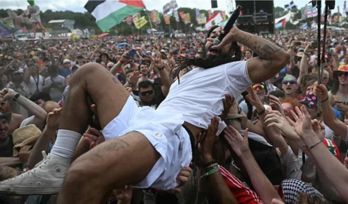 Bob Vylan Album Tops Hip Hop Charts

Fresh off their performance at the Glastonbury music festival, where the pair led a chant of "Death to the IDF", Bob Vylan's album, "Humble as the Sun" has re-entered the charts and reached number 1 on the UK's Hip Hop and R&amp;B Chart and number