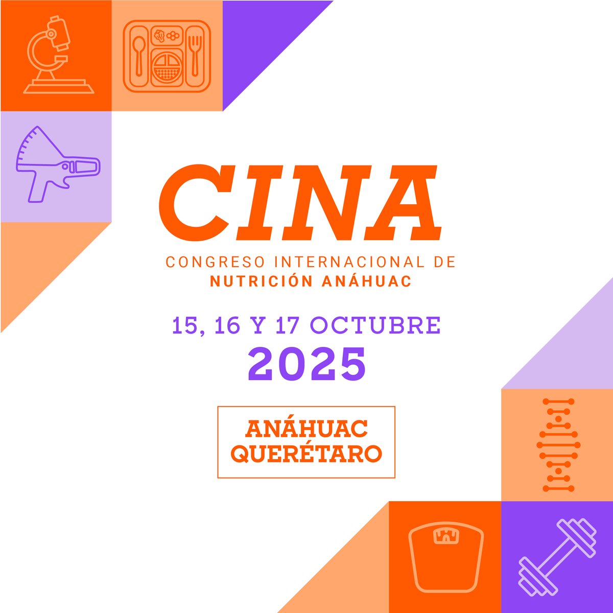 anahuacqro's tweet image. #SomosNutrición El Tercer Congreso Internacional de Nutrición Anáhuac #CINA2025, reunirá en octubre a más de 20 expertos nacionales e internacionales para dialogar sobre salud y tecnología aplicada a la nutrición. Consulta el programa completo en: bit.ly/44knjvT
