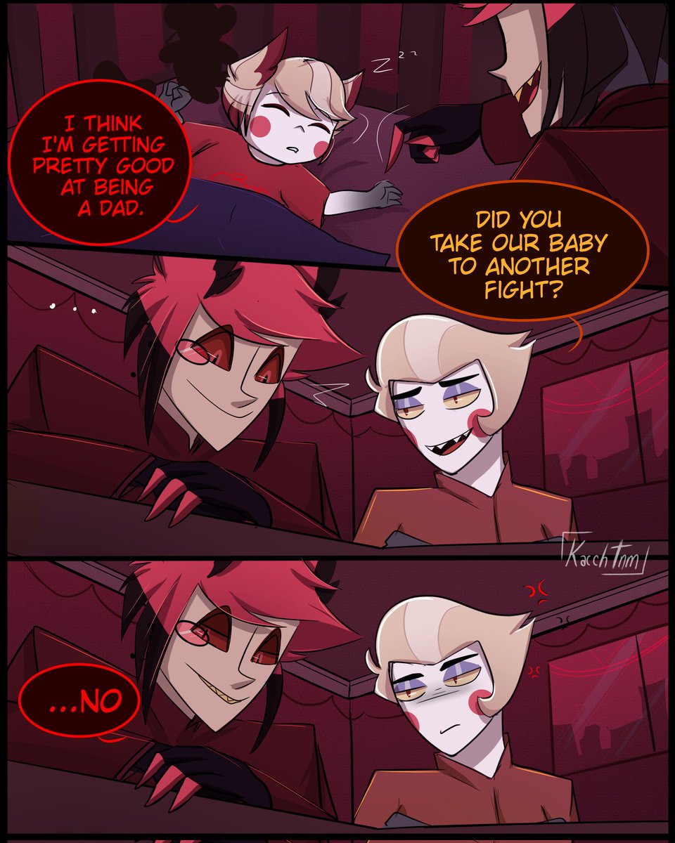 KacchTnm's tweet image. He is learning to be a father. . ๐ฆ
#HazbinHotel #radioapple