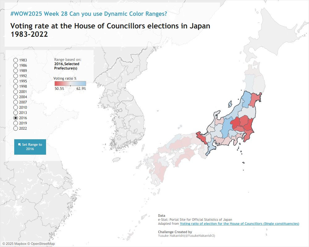 #Tableau #WOW2025 Week28 is Live!
This week, we're exploring a key new feature from Tableau 2025.2: Dynamic Color Ranges!

Get hands-on and have fun learning!

workout-wednesday.com/2025w28tab/