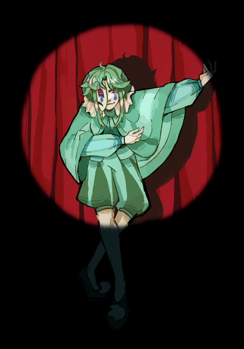 artfight attack on croakydoky on tumblr, based off a scene from our theatre-themed dnd campaign  #artfight