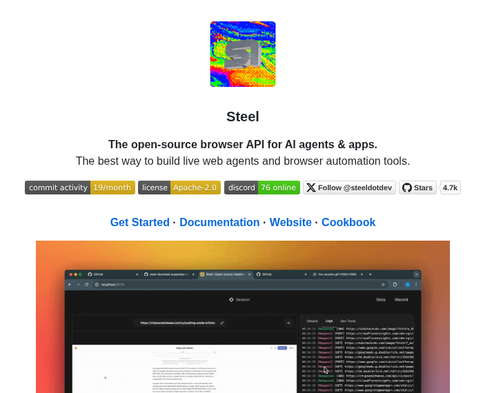 tom_doerr's tweet image. open-source browser API for automating web tasks with AI agents